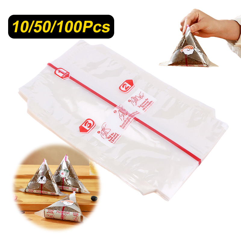 Seaweed Snack - 10/50/100Pcs PP Disposable Double Layers Triangle