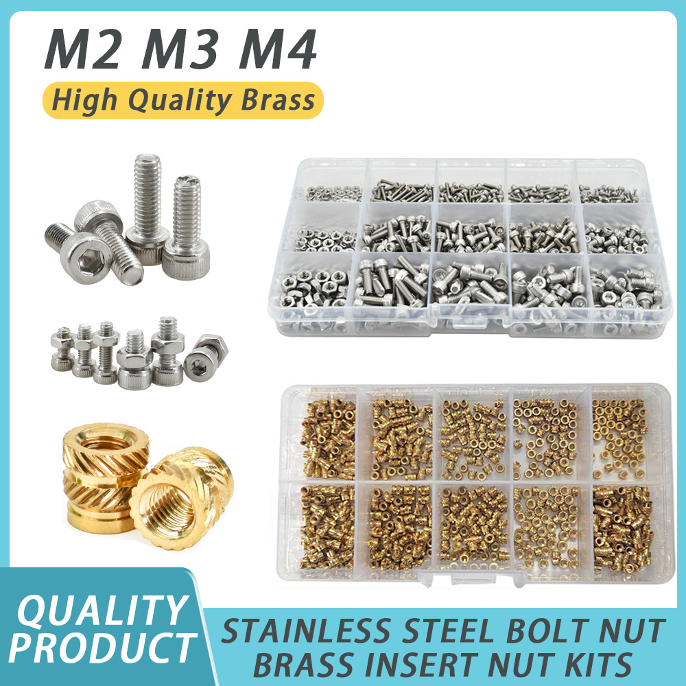 M2 M3 M4 Brass Hot Melt Insert - Nuts Mix review and price