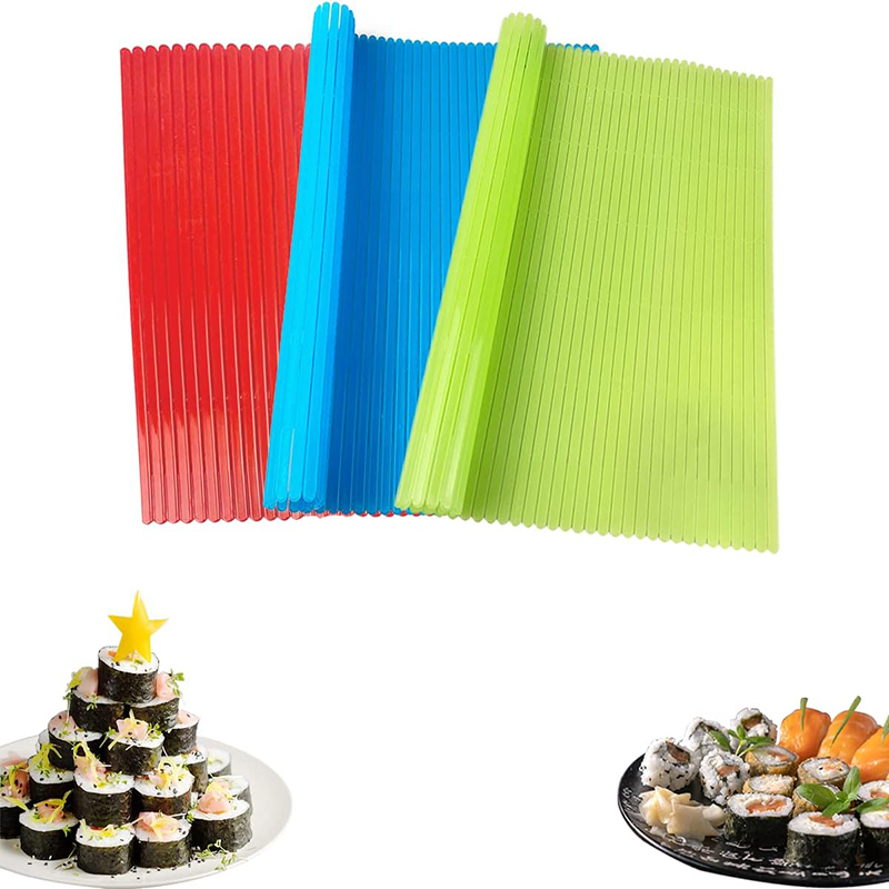 3Pcs Plastic Sushi Rolling Mat - Seaweed Snack review and price