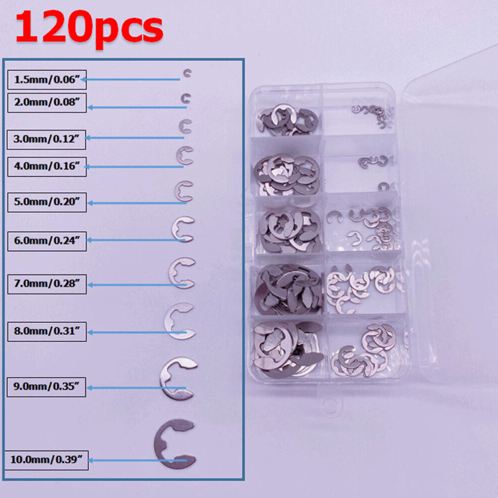 120Pcs E-Clips C Clips Stainle - Nuts Mix review and price